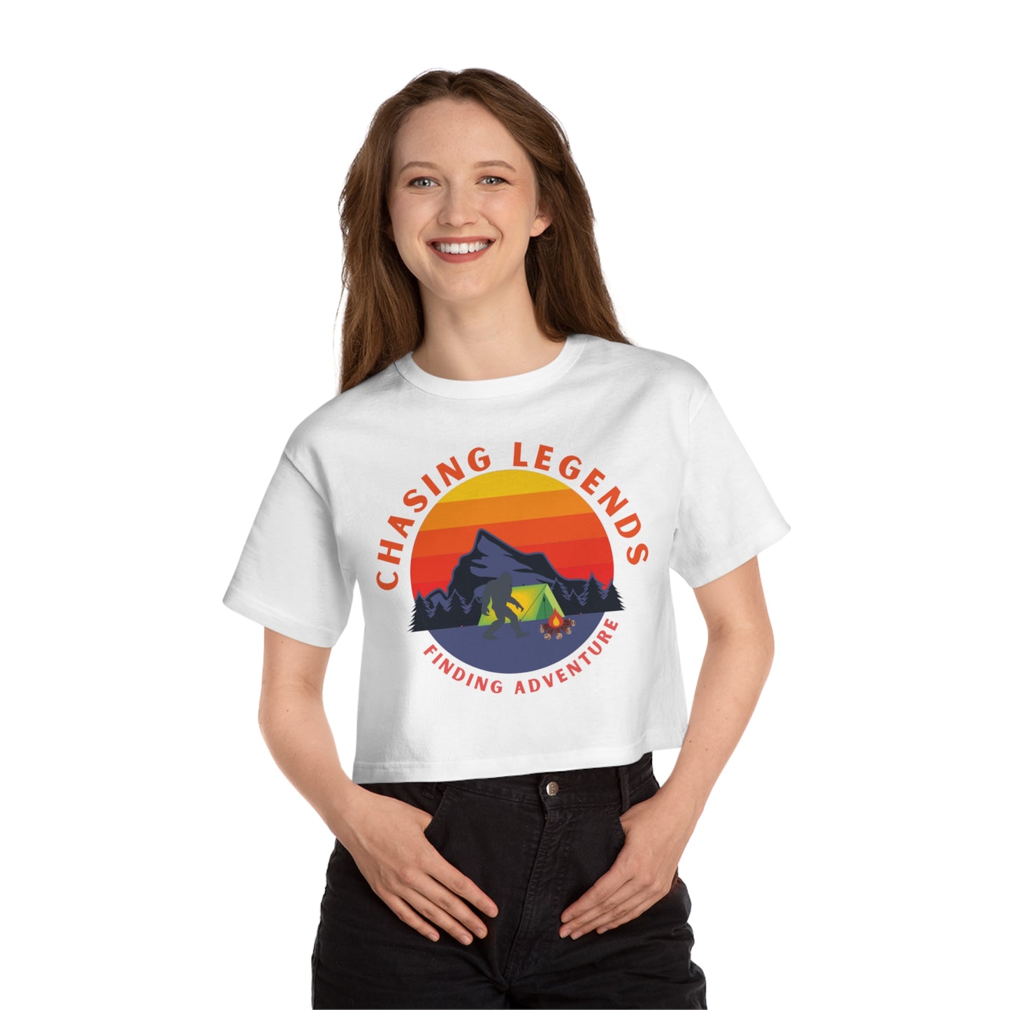 Bigfoot Adventure: Chasing Legends Champion Women's Heritage Cropped T-Shirt