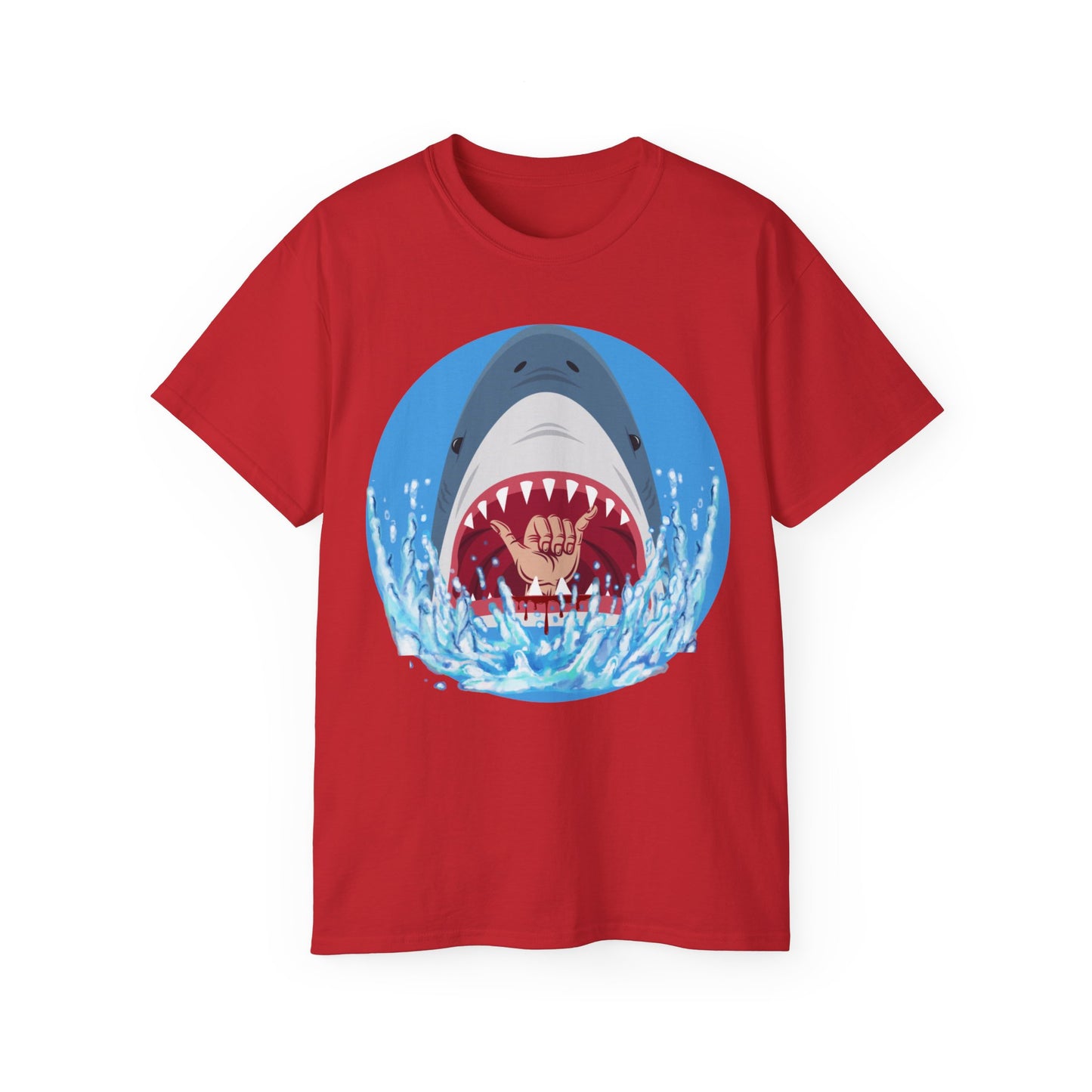 Camiseta unisex de algodón ultrafino Surfin' Shark de la UE 