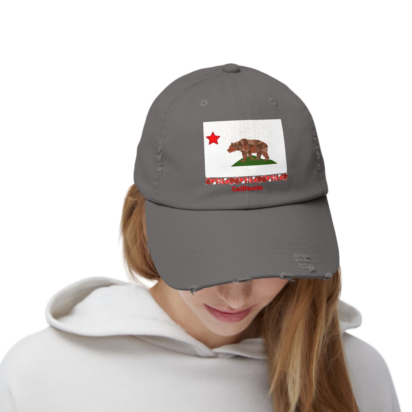 Modern California Unisex Distressed Cap