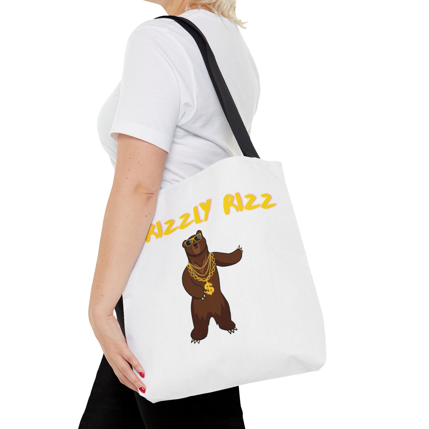 Grizzly Rizz Bear Tote Bag