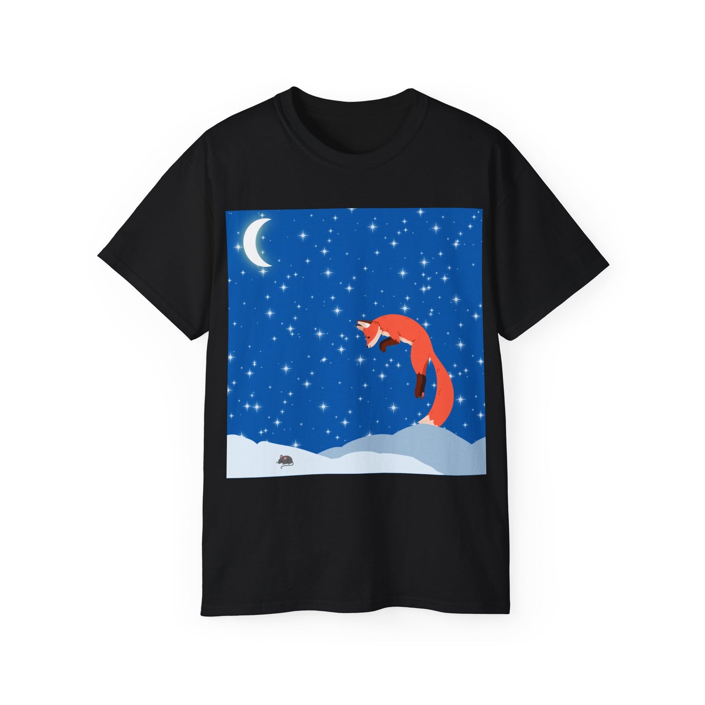 Snow Jumping Fox Unisex Ultra Cotton Tee