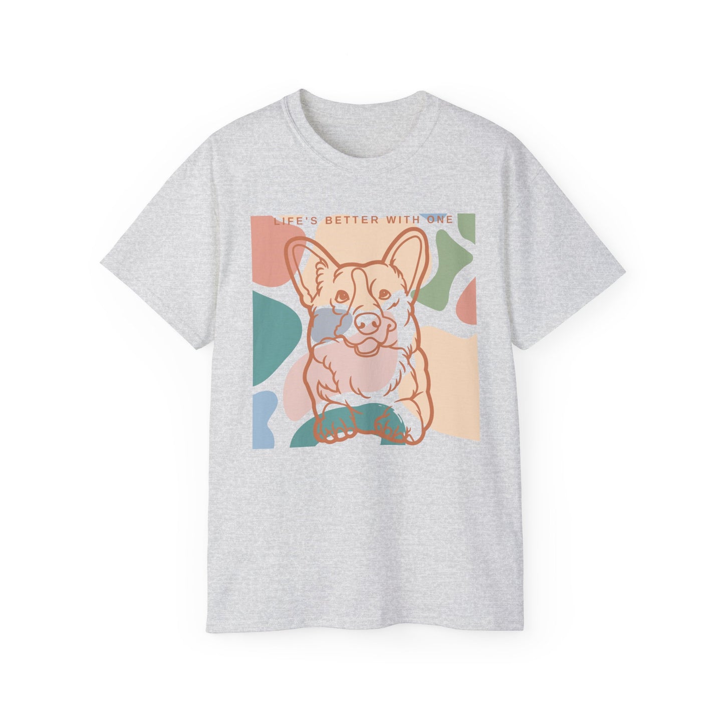 Cute Corgi Unisex Ultra Cotton Tee Two Sided