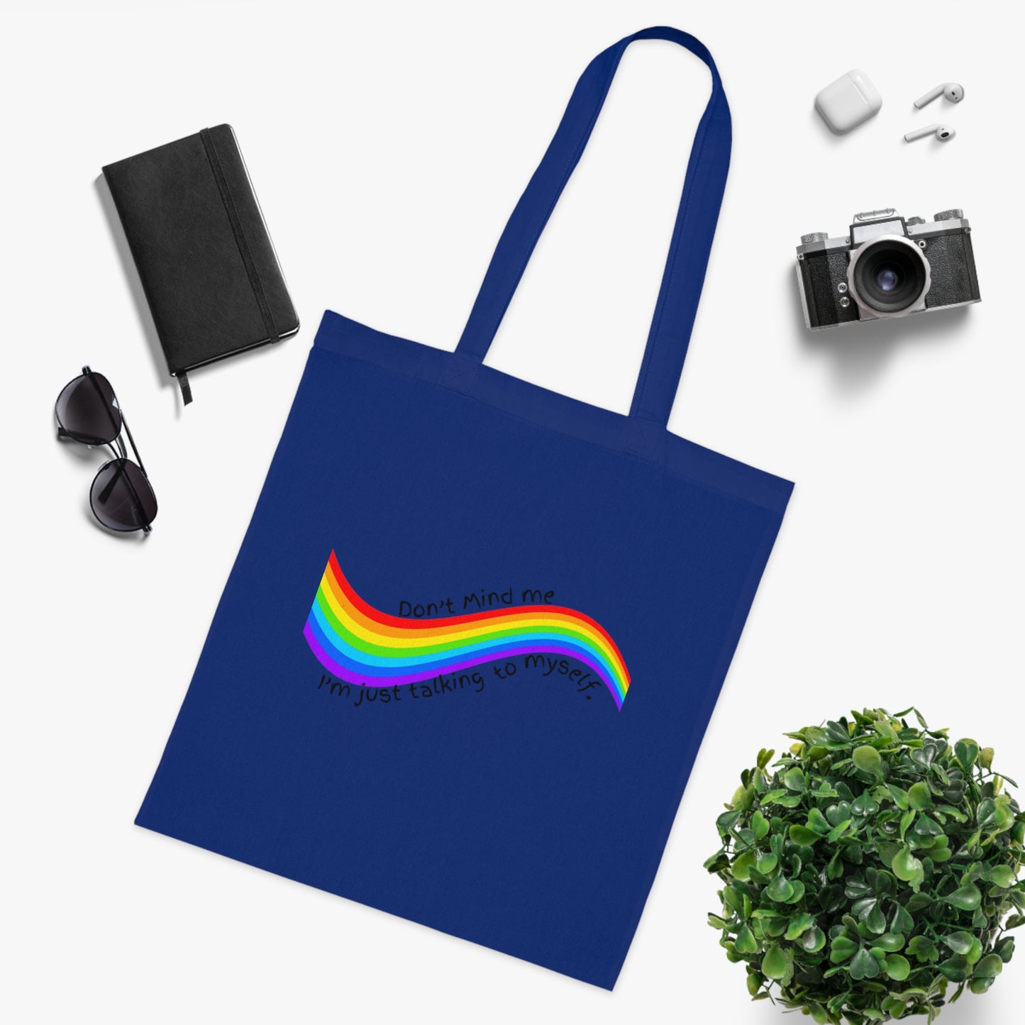 Talking to Myself Rainbow Tote Bag EU