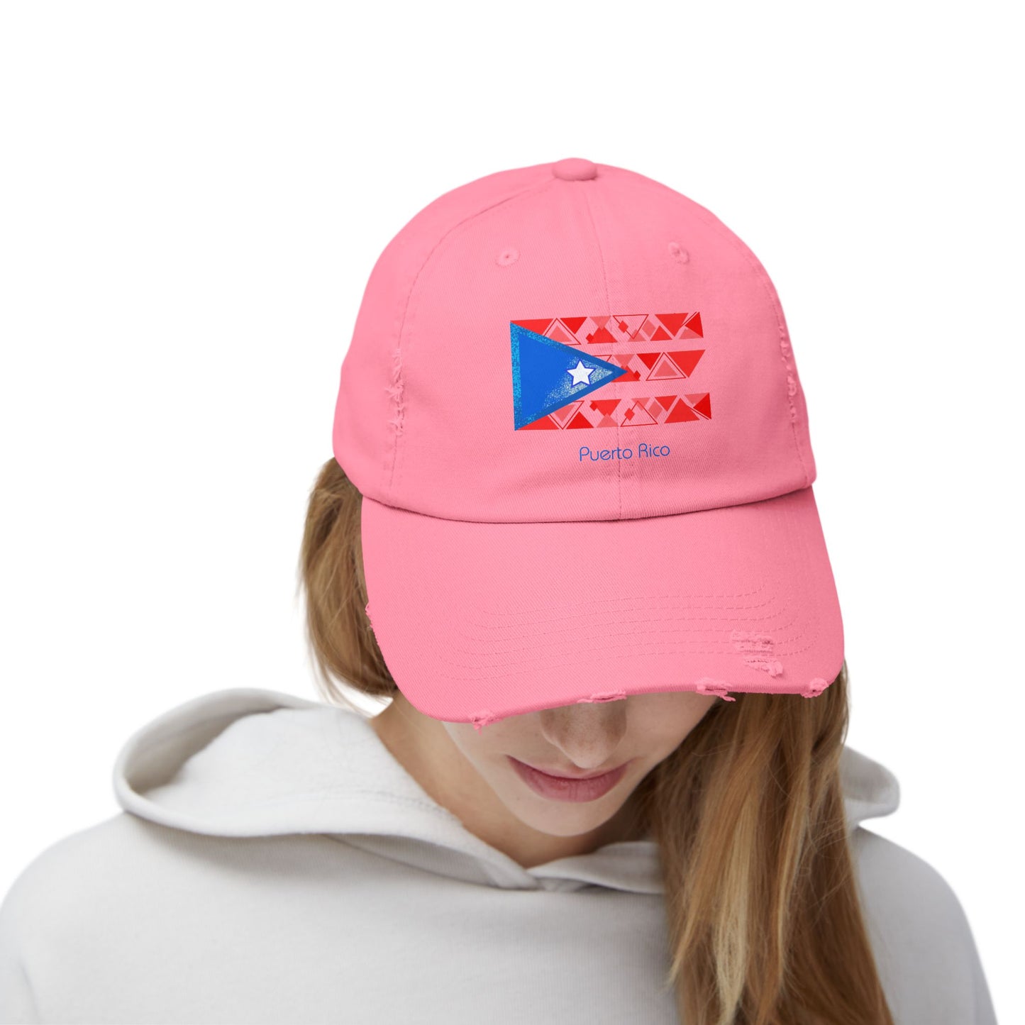 Modern Puerto Rico Unisex Distressed Cap