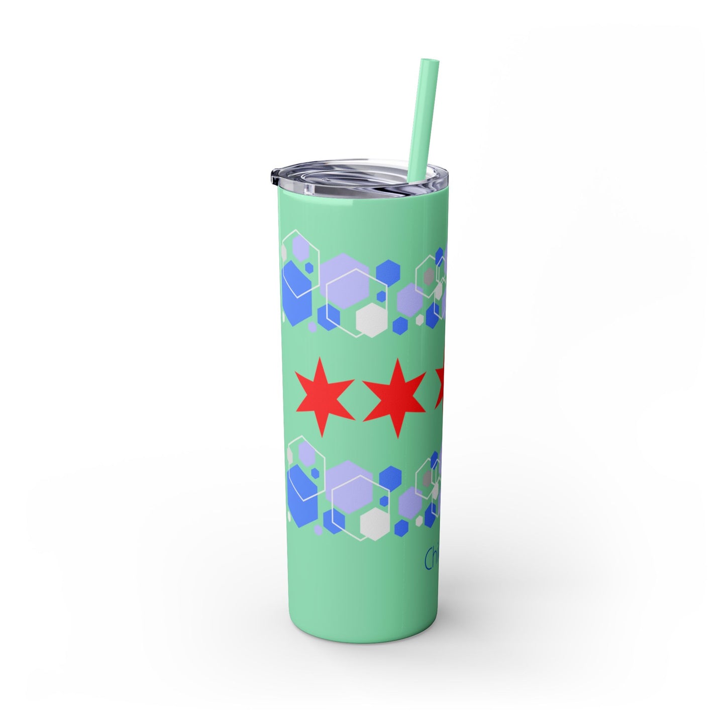 Modern Chicago Tumbler with Straw, 20oz