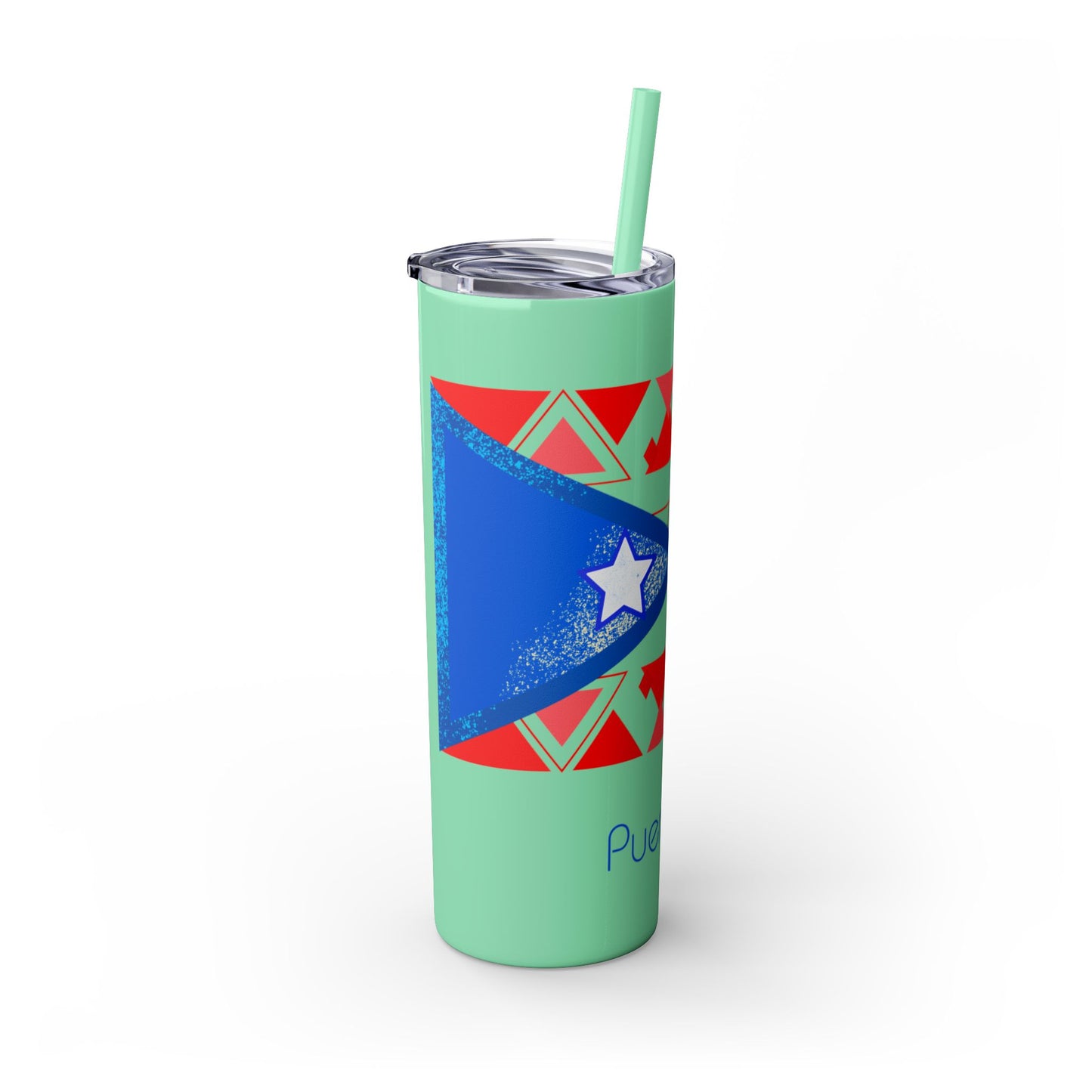 Modern Puerto Rico Tumbler with Straw, 20oz