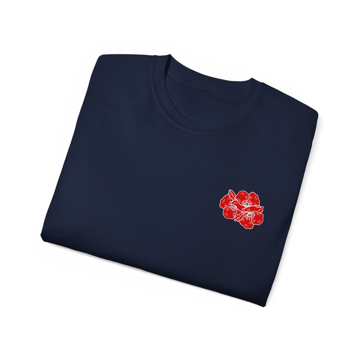 Poppies Over Heart Illustration Ultra Cotton Tee