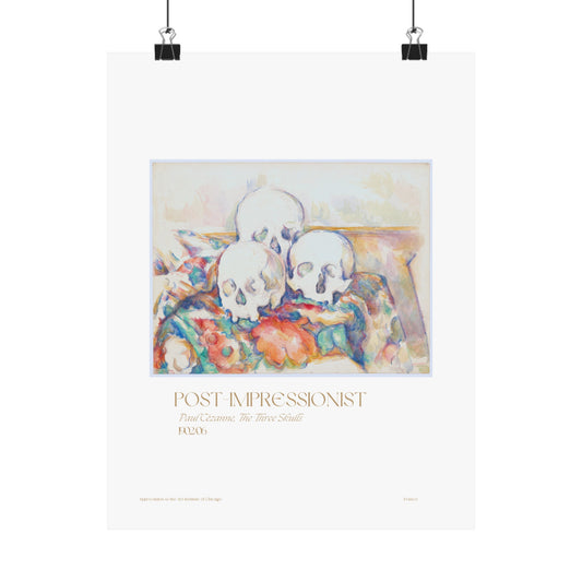 Paul Cézanne, The Three Skulls 1903/06 Vertical Poster