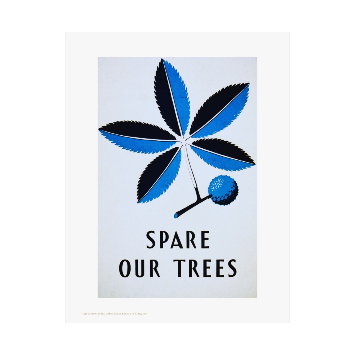 Spare Our Trees Buckeyes Illustration Vertical Poster