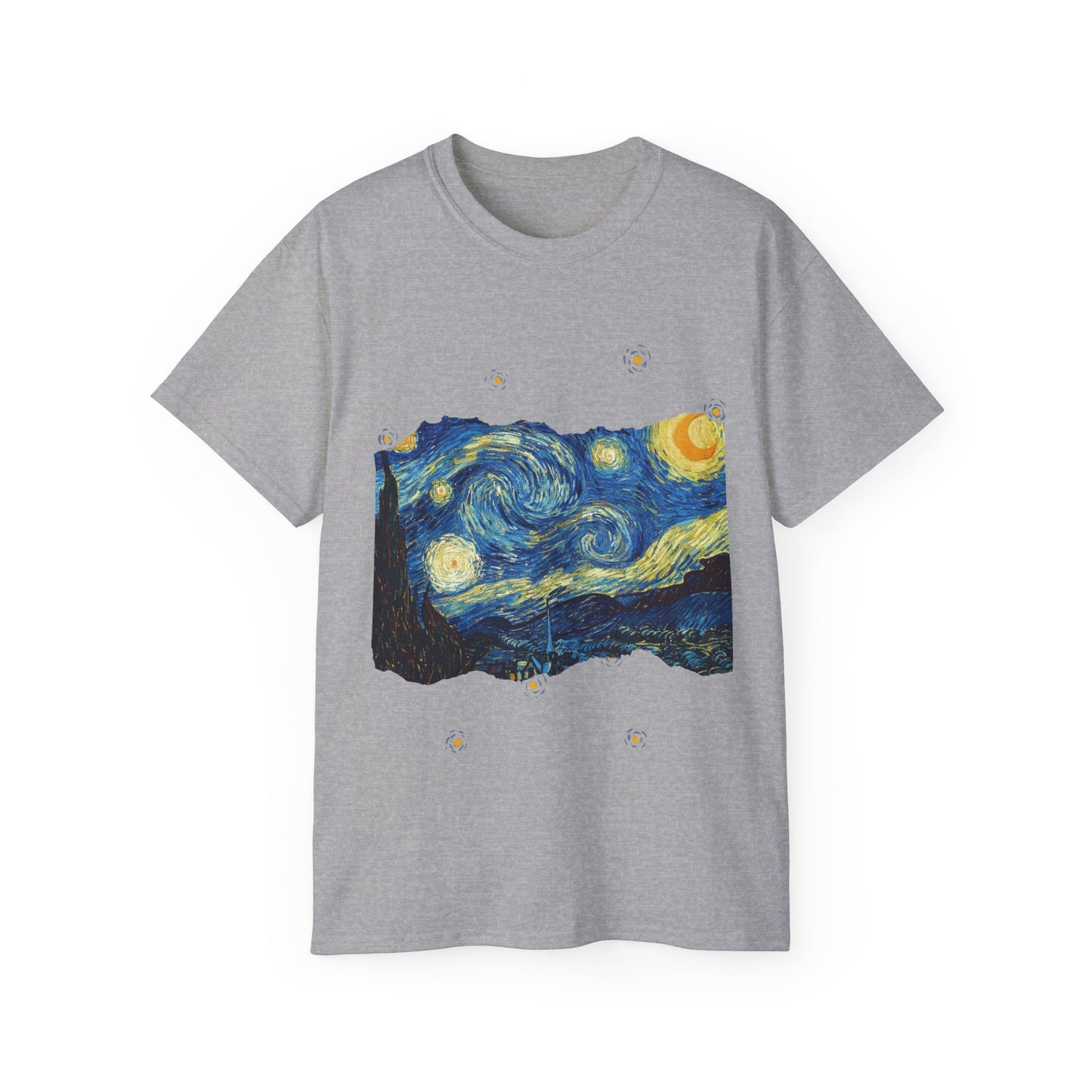 Camiseta de algodón ultradelgada de Vincent Van Gogh, La noche estrellada, 1889, UE