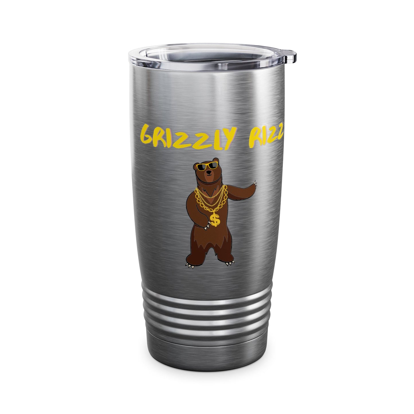 Vaso de cuello redondo con forma de oso Grizzly Rizz de 20 oz 