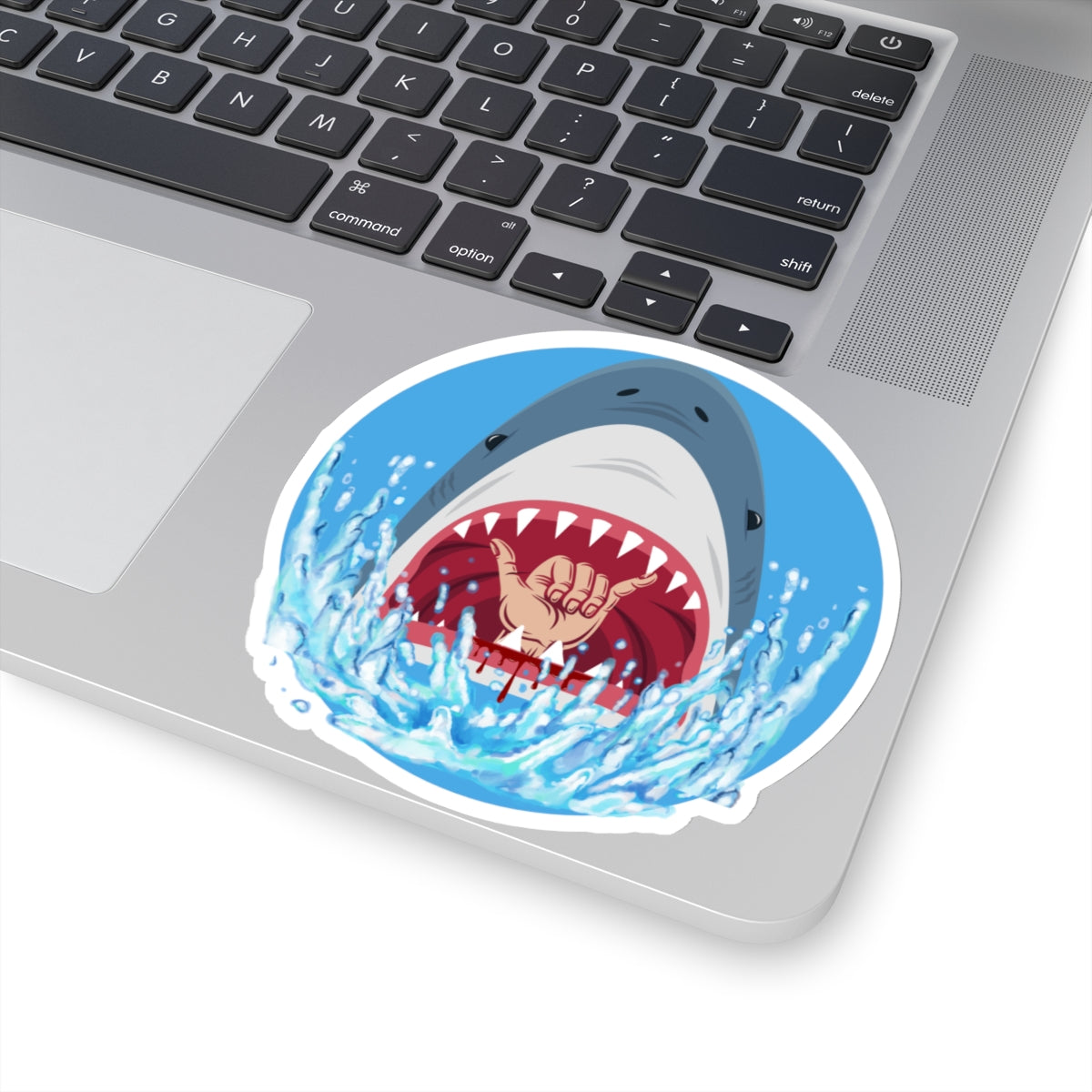 Surfin' Shark Kiss-Cut Stickers