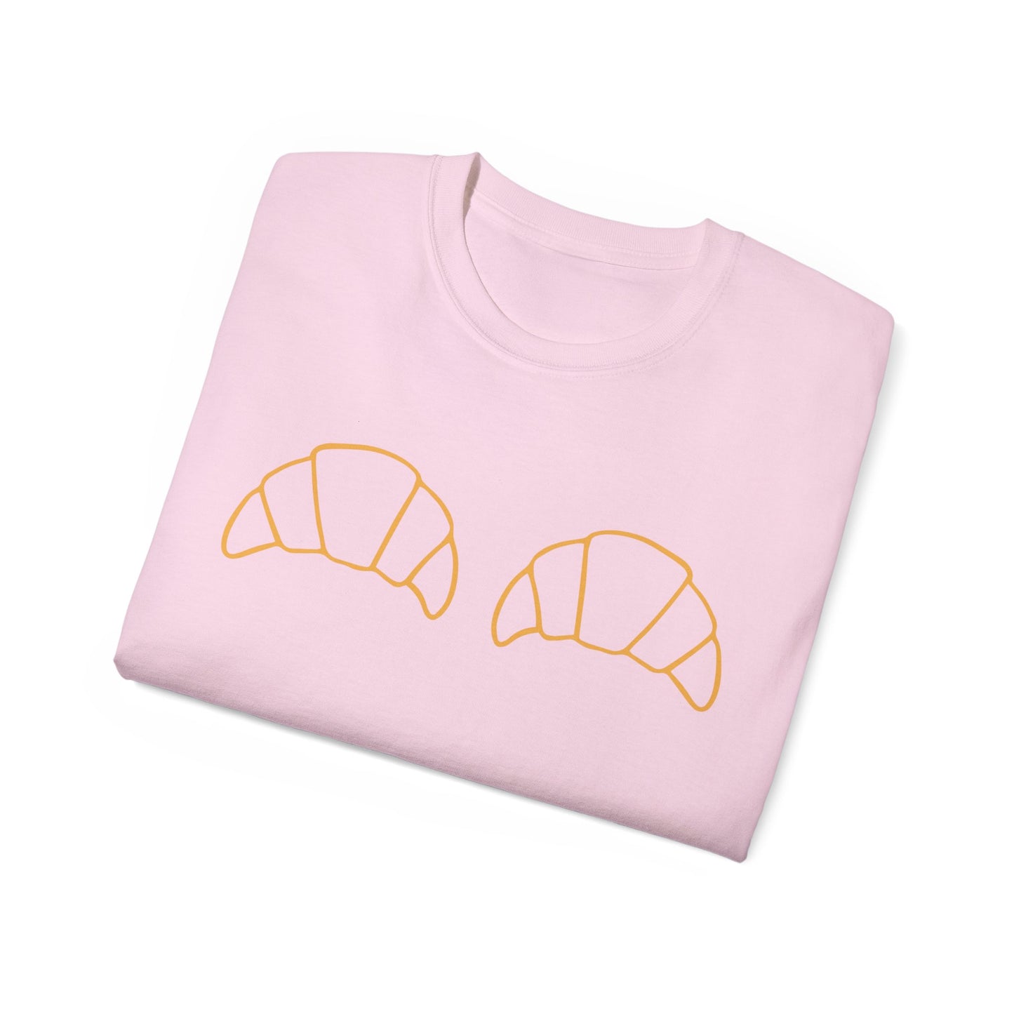 Camiseta unisex de algodón ultrafino con estampado de croissants Itty Bitty