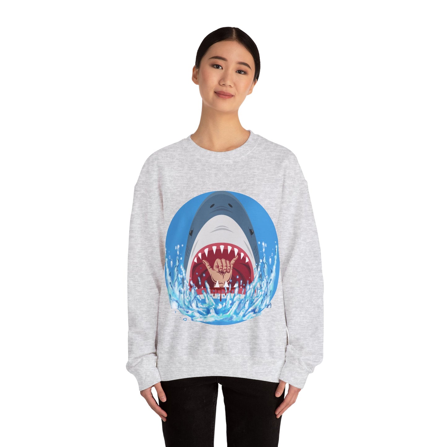 Surfin' Shark Unisex Heavy Blend™ Crewneck Sweatshirt EU