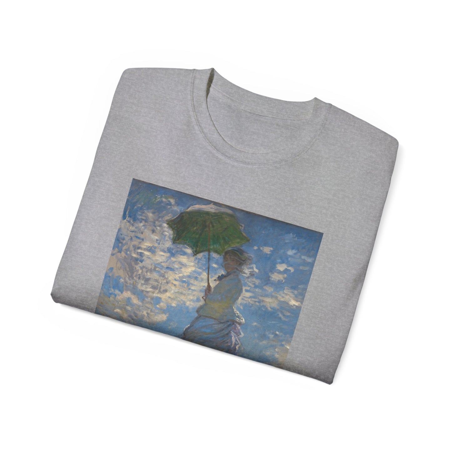 Camiseta de algodón ultrafino de la UE con el motivo Madame Monet y su hijo o El paseo de Claude Monet, 1875