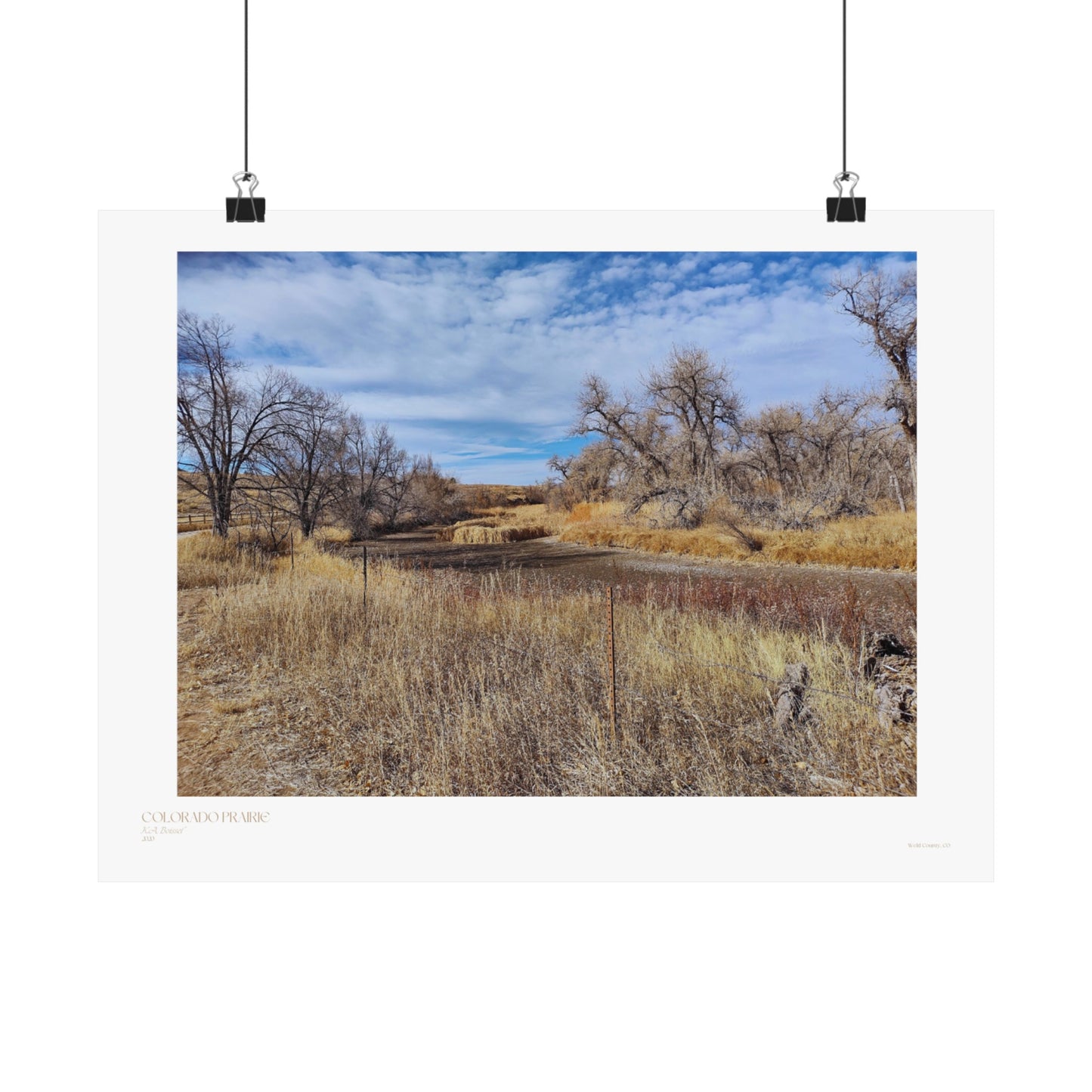 Pósteres horizontales con fotografías mate de praderas de Colorado