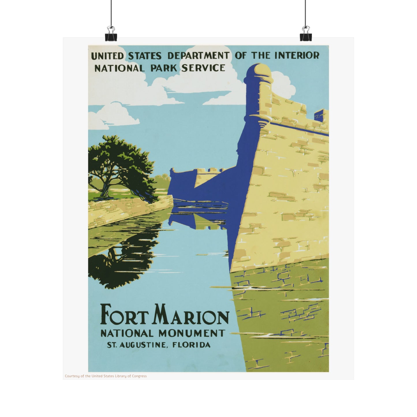 Fort Marion Illustration Vertical Poster