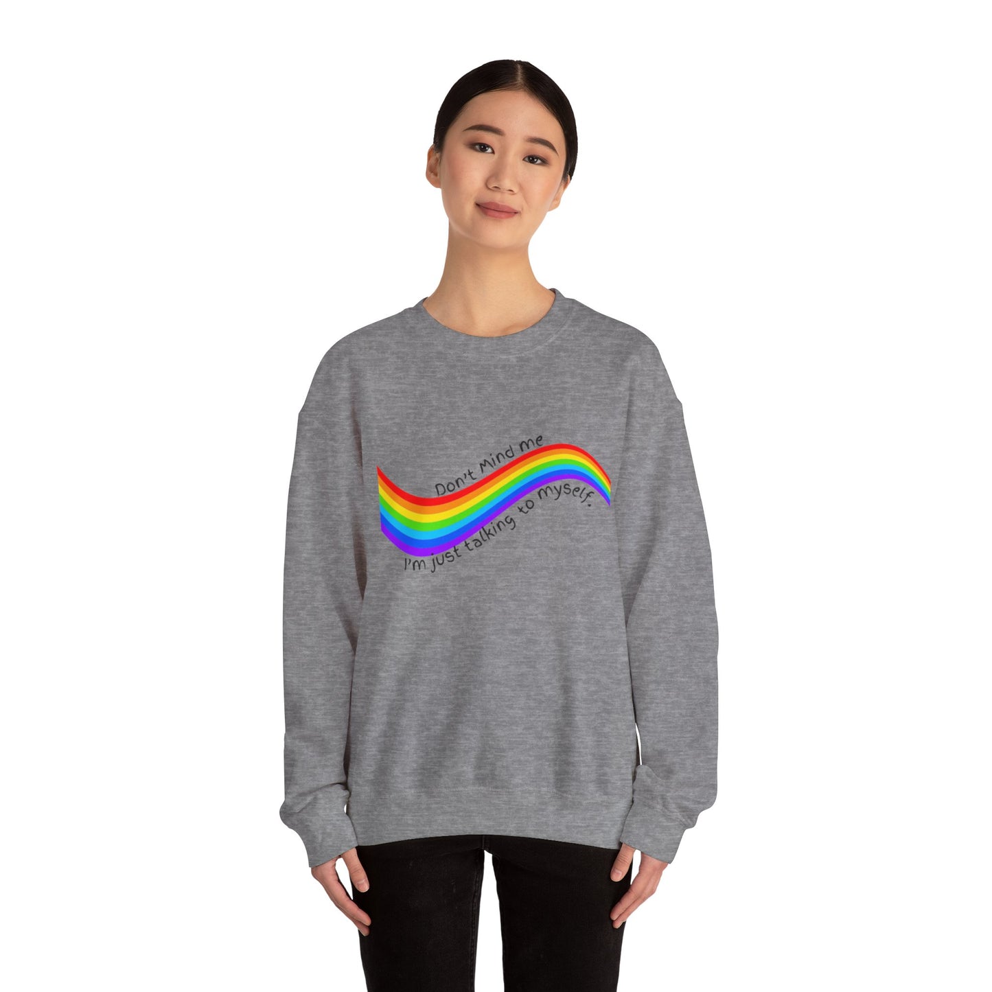 Talking to Myself Rainbow Unisex Heavy Blend™ Crewneck Sweatshirt