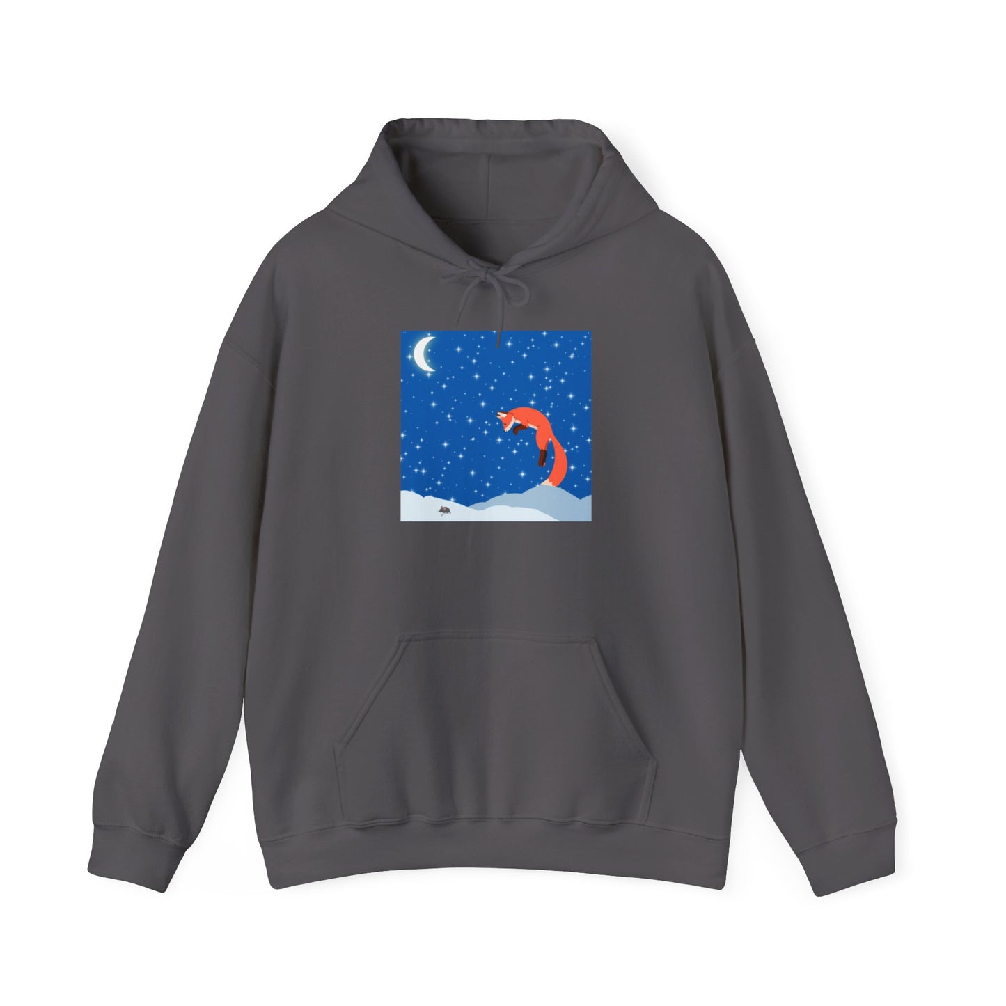 Sudadera unisex con capucha y mezcla pesada Snow Jumping Fox 