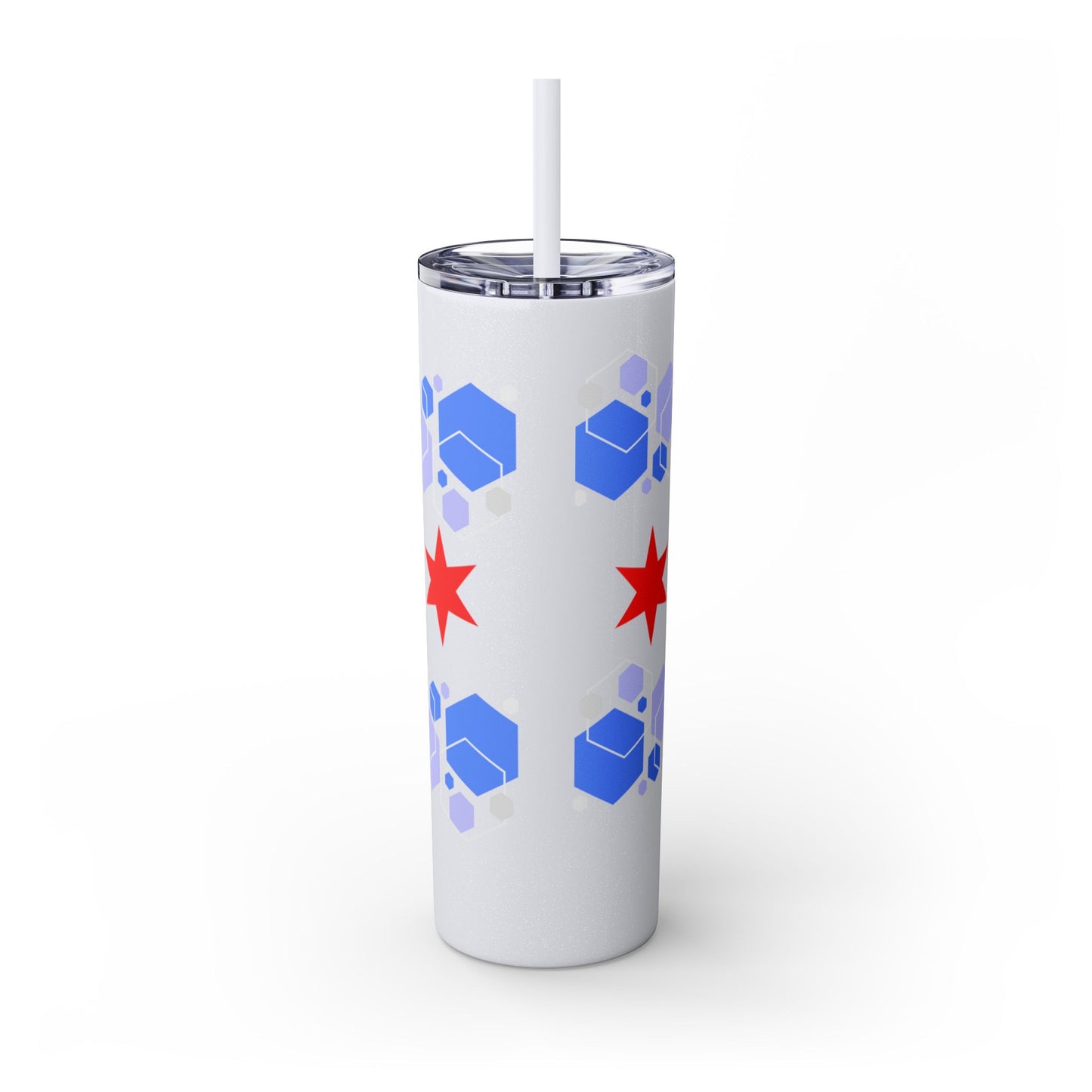 Modern Chicago Tumbler with Straw, 20oz