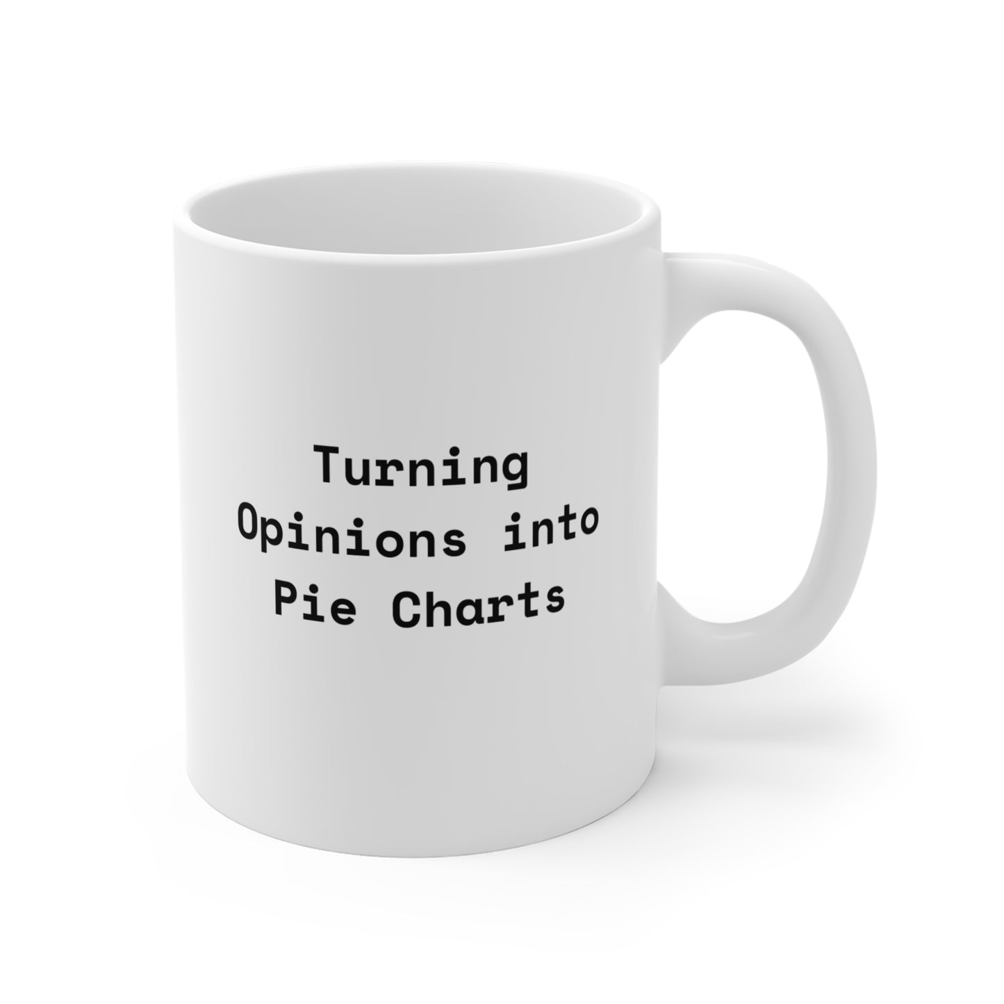 Social Researcher Pie Charts Mug 11oz