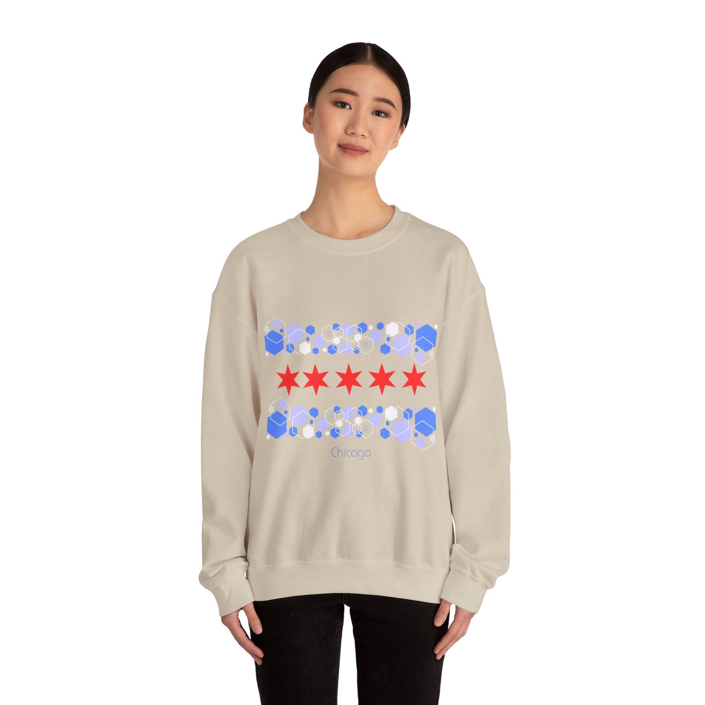 Modern Chicago Unisex Heavy Blend™ Crewneck Sweatshirt EU