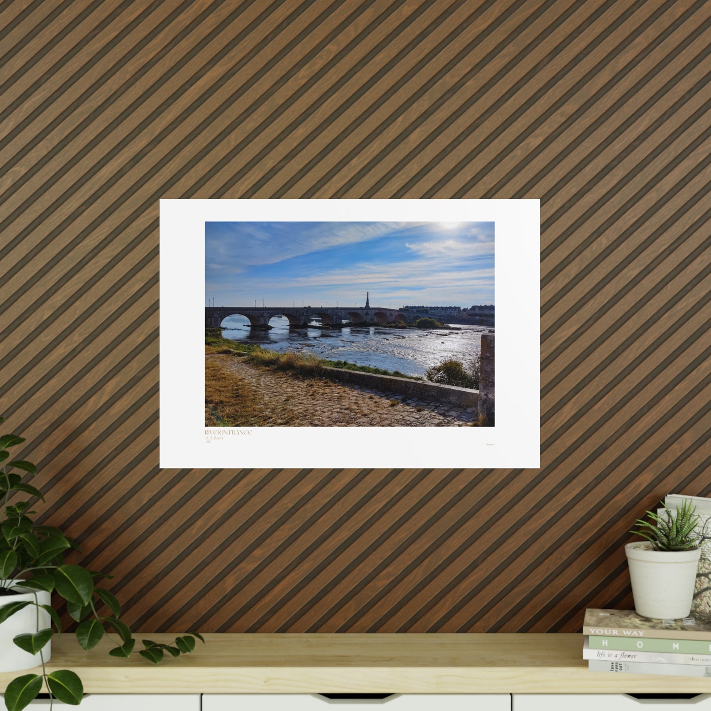 River In France Matte Photograph Horizontal Posters EU