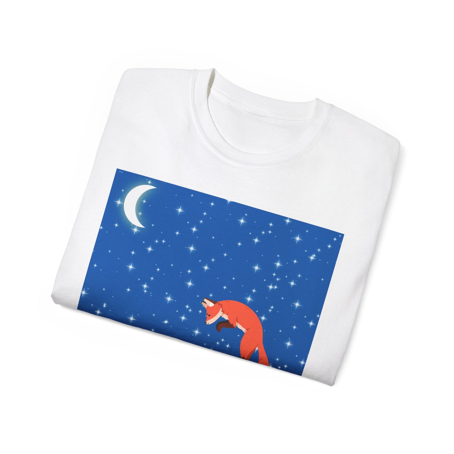 Camiseta unisex de algodón ultra fino Snow Jumping Fox 