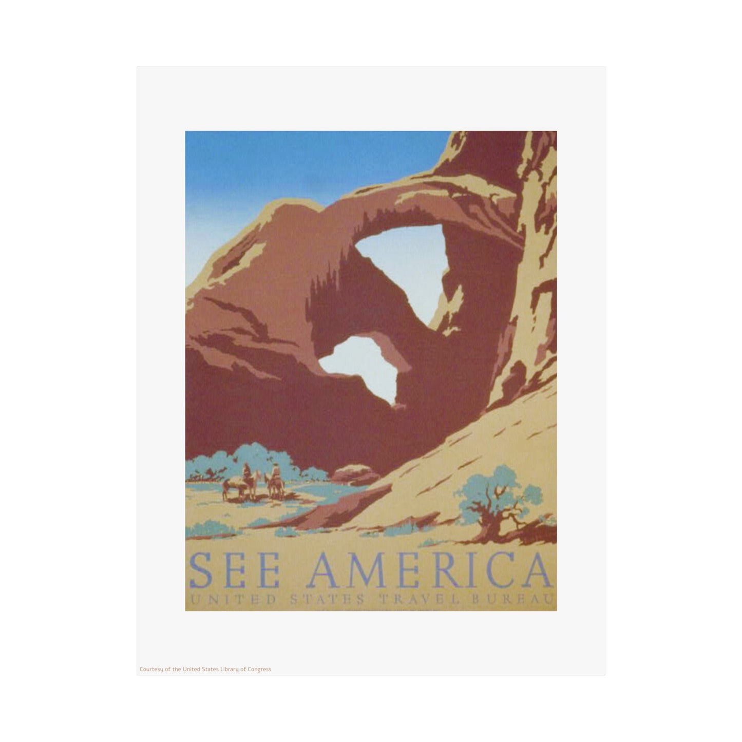 See America Two Illustration Vertical Poster