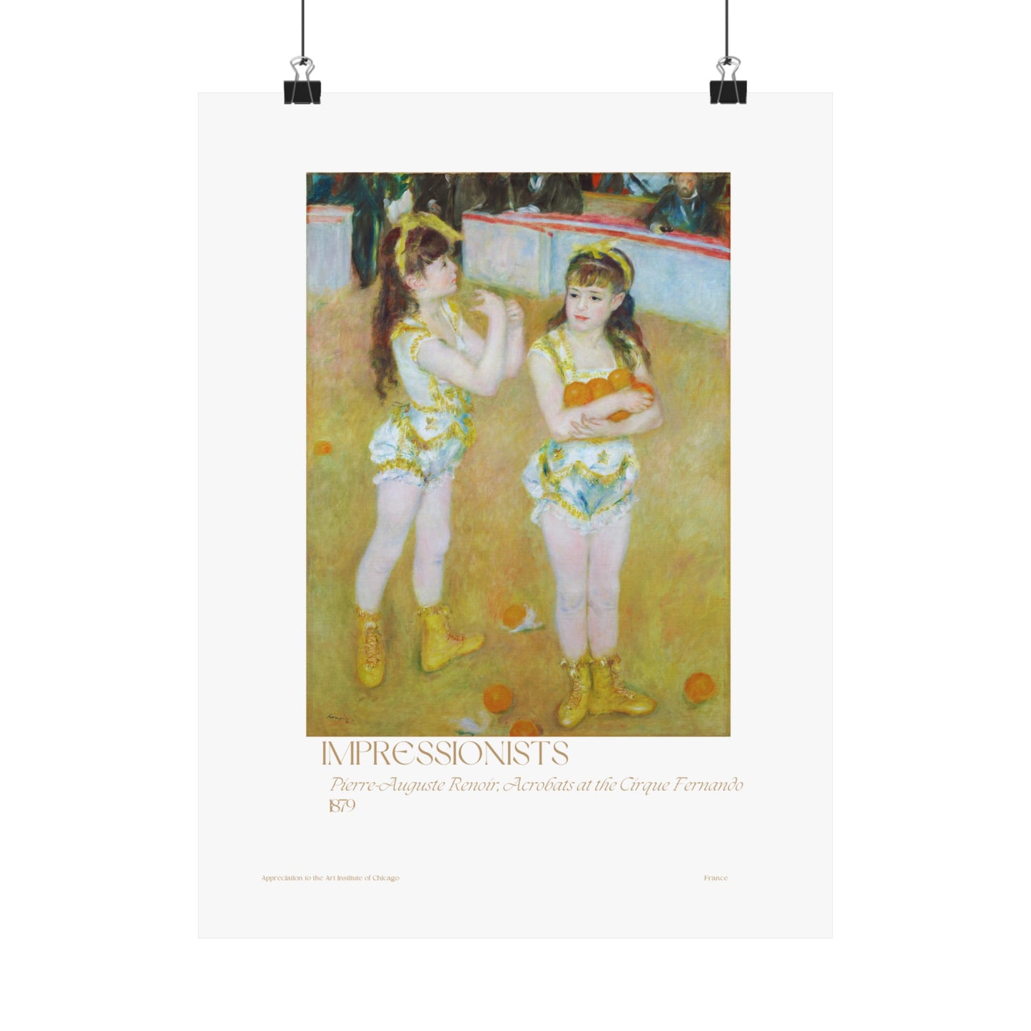 Pierre-Auguste Renoir, Acrobats at the Cirque Fernando Vertical Posters