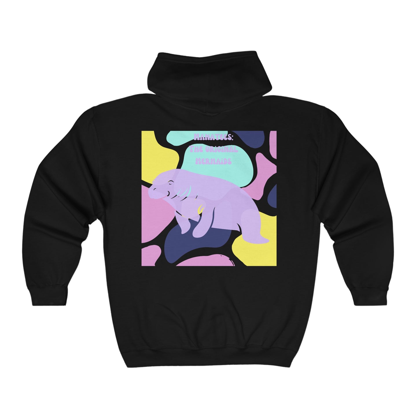 Sudadera unisex con capucha y cierre completo de mezcla pesada The Original Mermaid Manatee