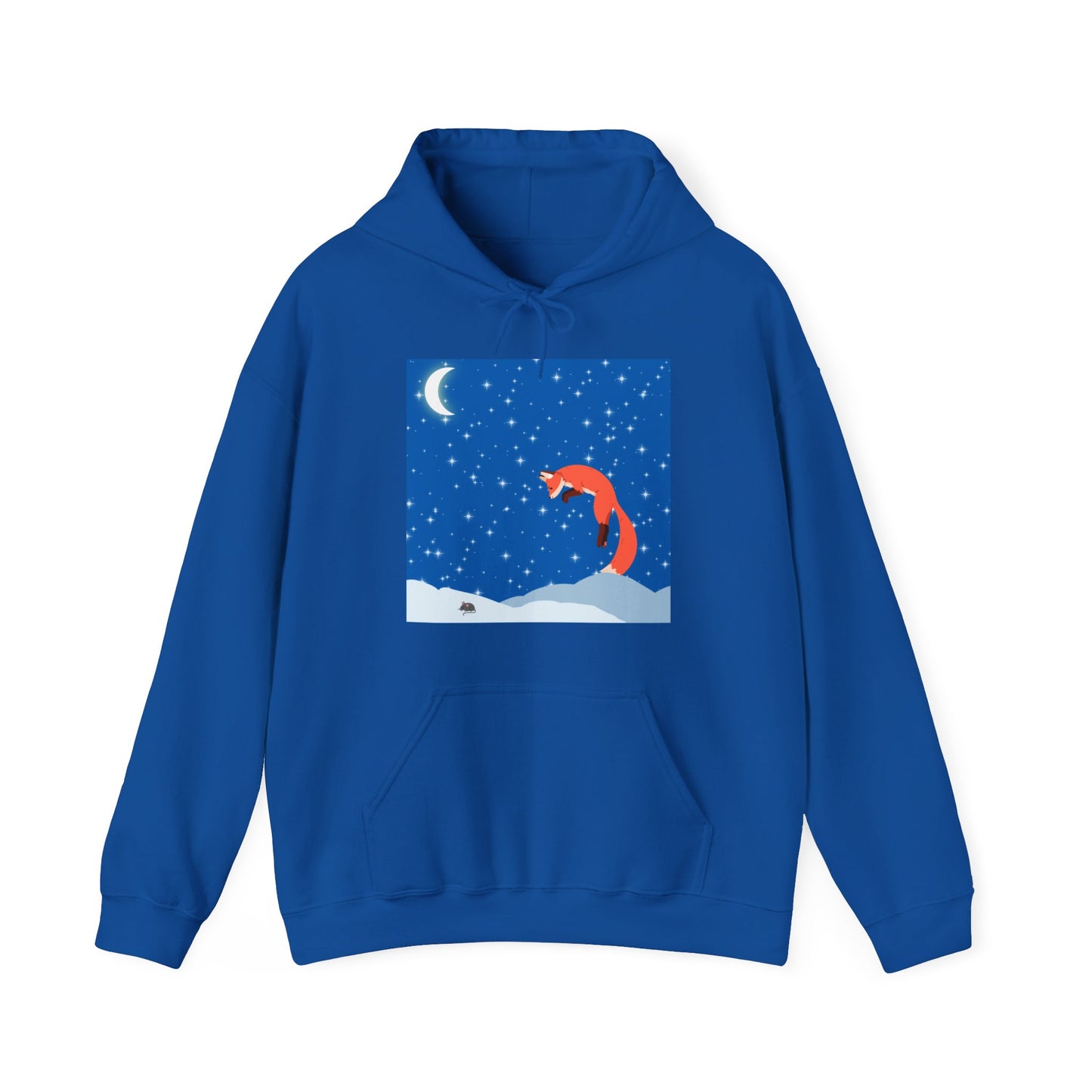 Snow Jumping Fox Unisex Heavy Blend™ Hooded Sweatshirt EU