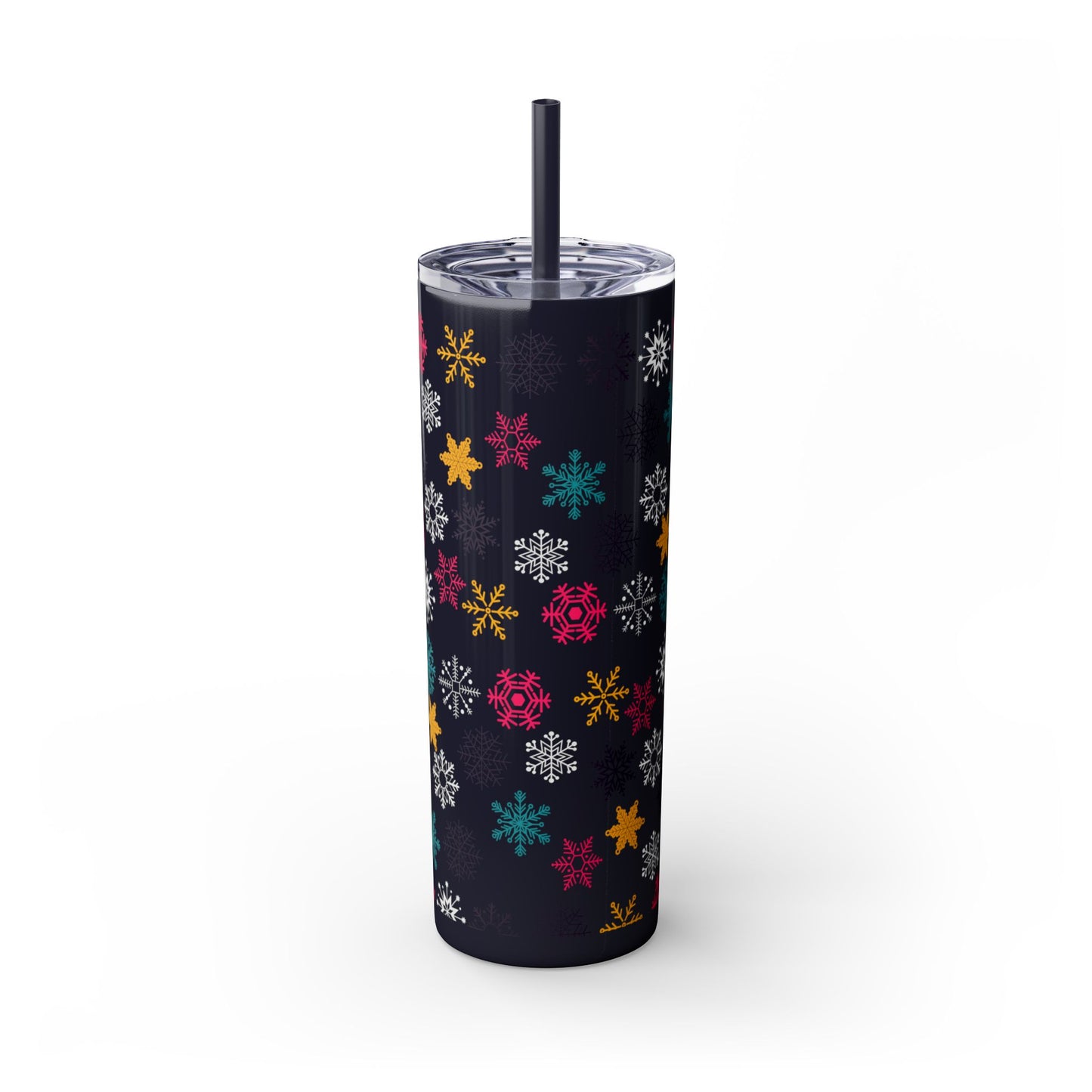 Vaso con pajita Let it Snow Rainbows, 20 oz