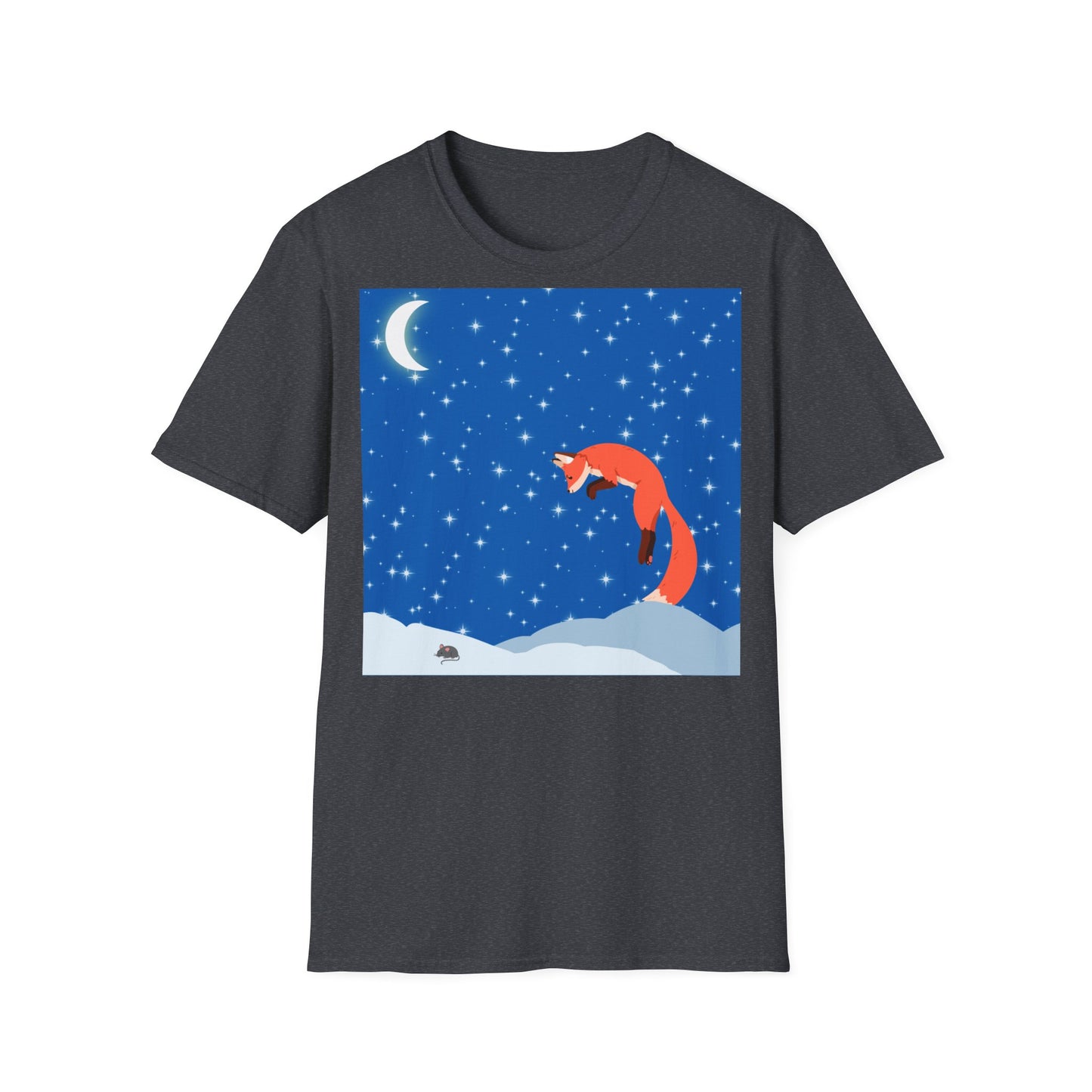 Camiseta unisex de estilo suave Snow Jumping Fox 