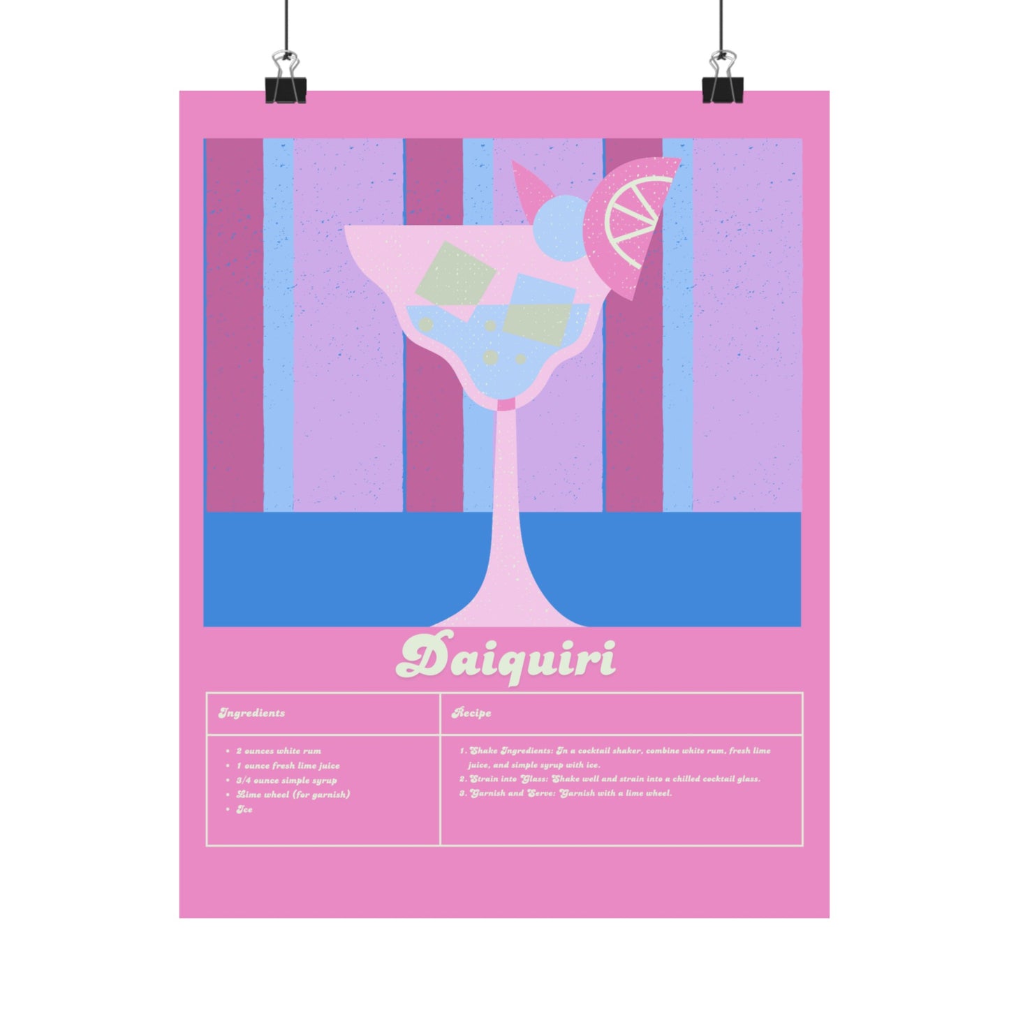 Daiquiri Illustration Vertical Poster