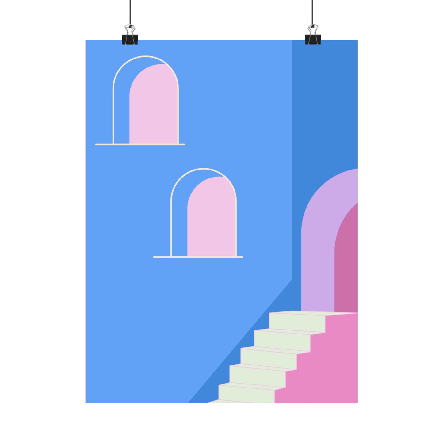 Doorways Illustration Vertical Poster