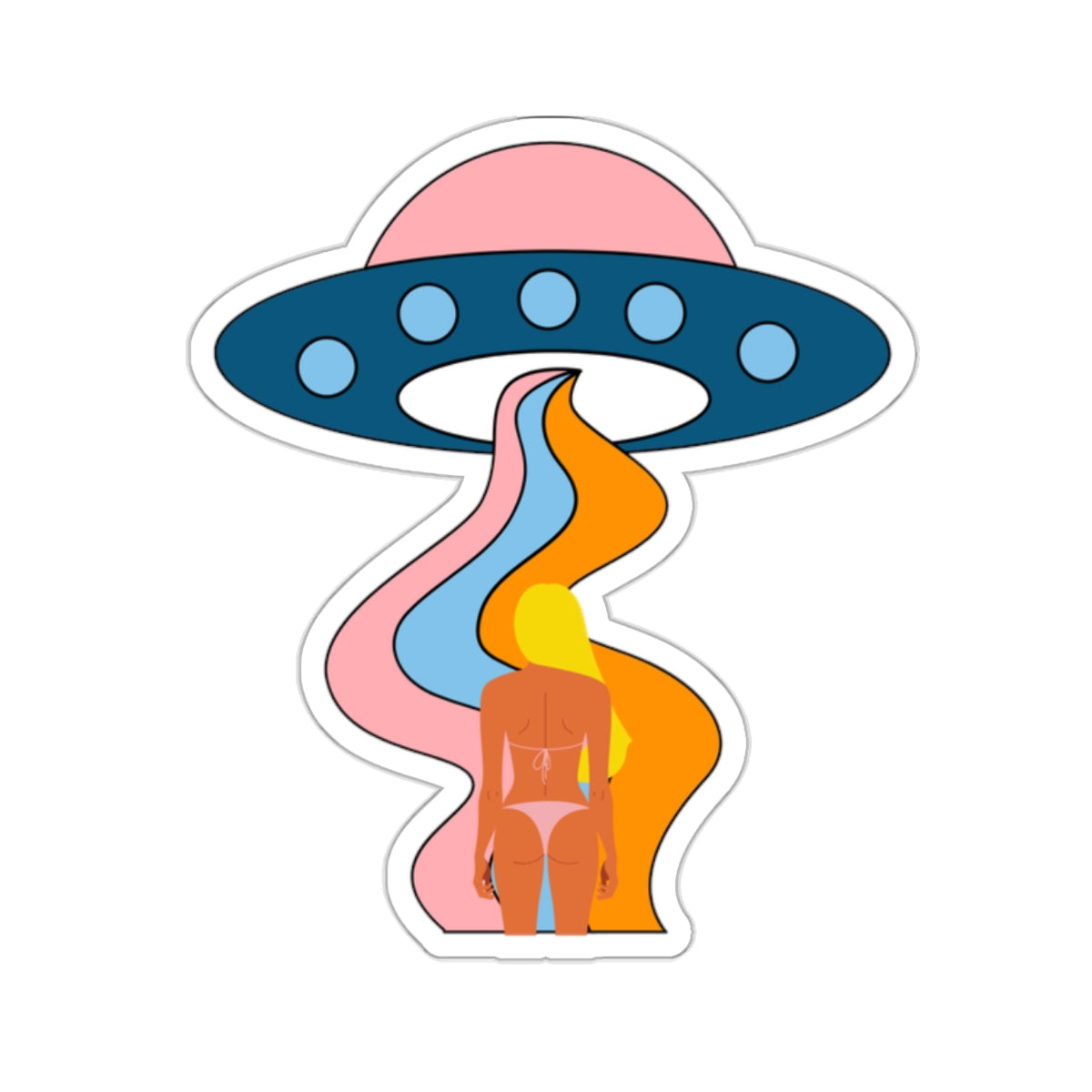 Bikini Abduction Kiss-Cut Stickers