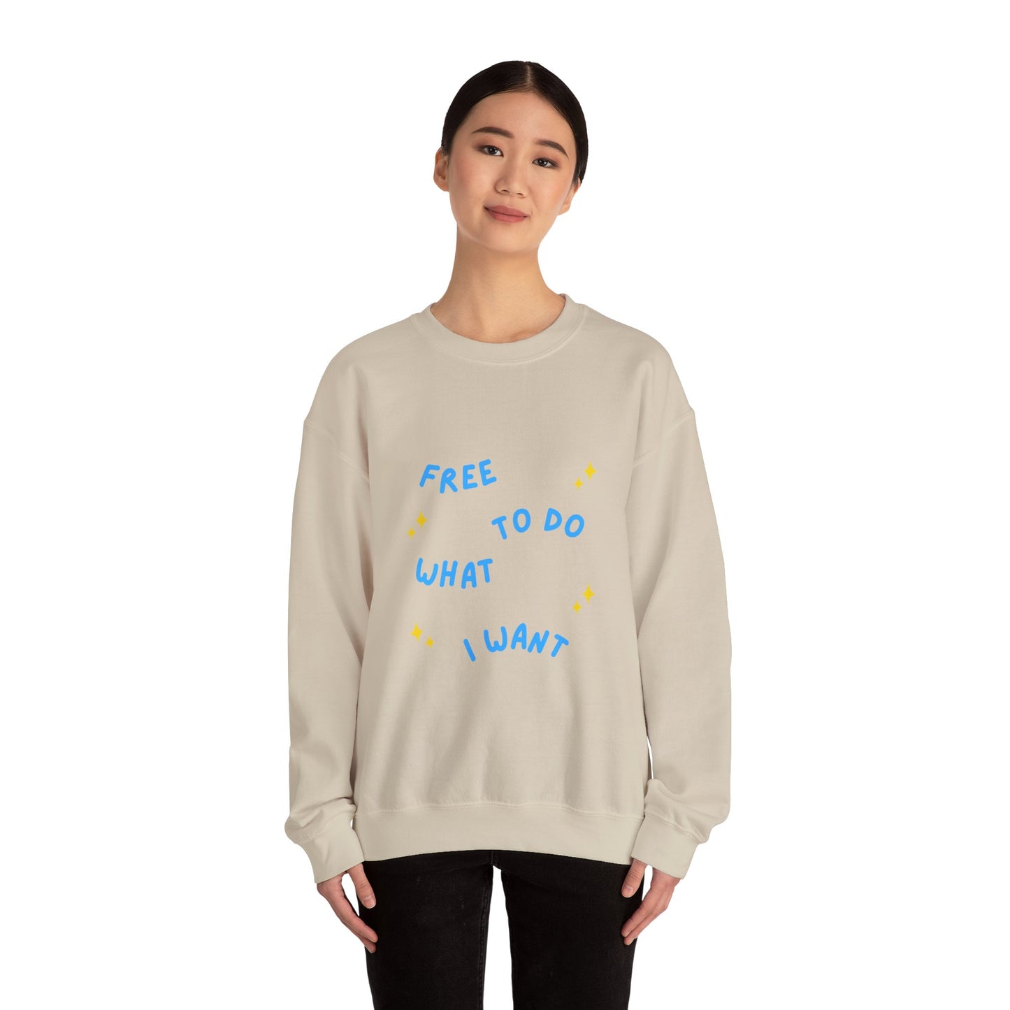 Free To Do What I Want Unisex Heavy Blend™ Crewneck Sweatshirt EU