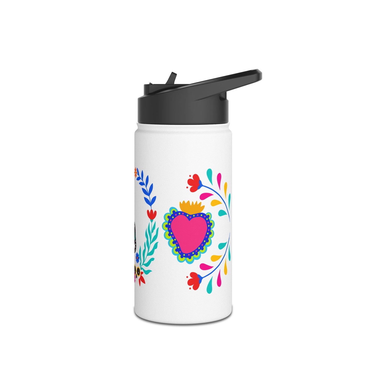 Día De La Kittie Stainless Steel Water Bottle, Standard Lid