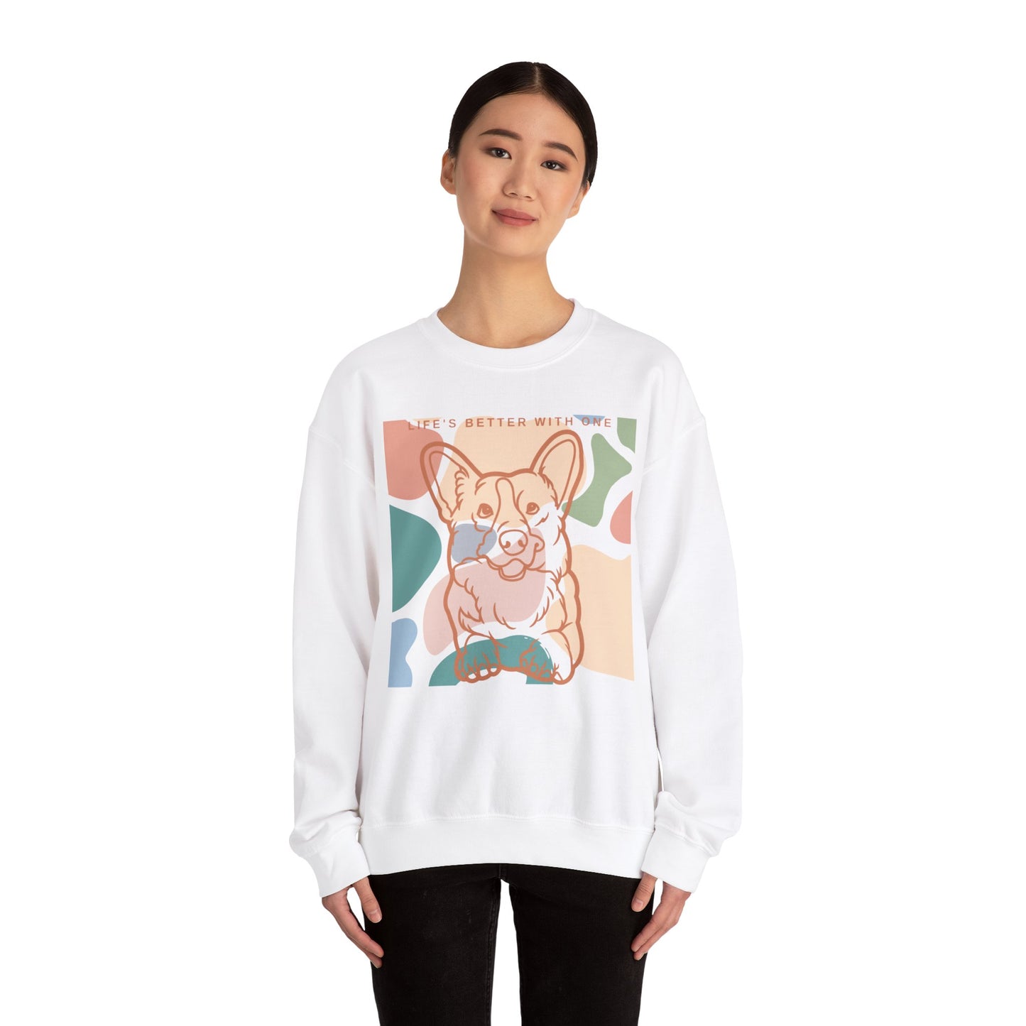 Cute Corgi Unisex Heavy Blend™ Crewneck Sweatshirt Two Sided