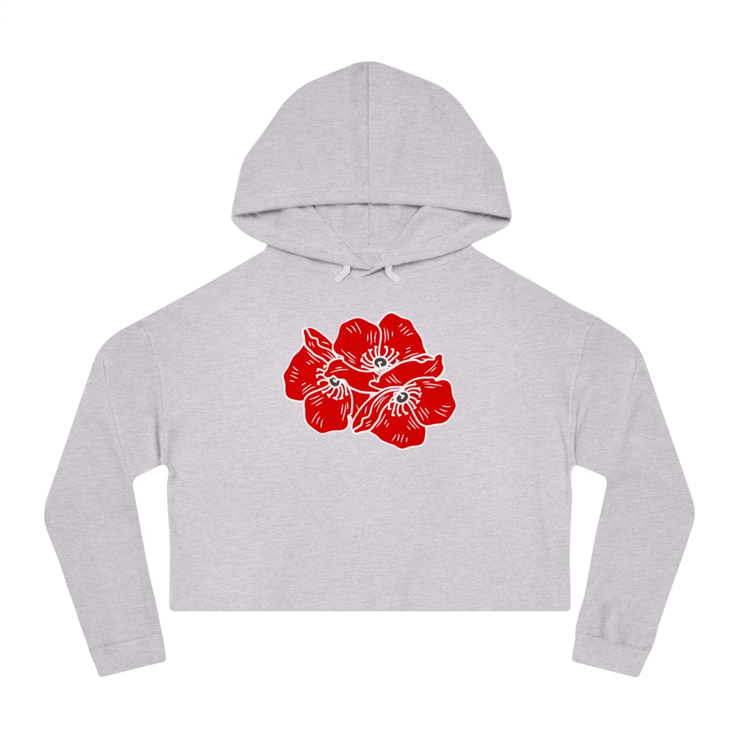 Poppies Women’s Cropped Hooded Sweatshirt