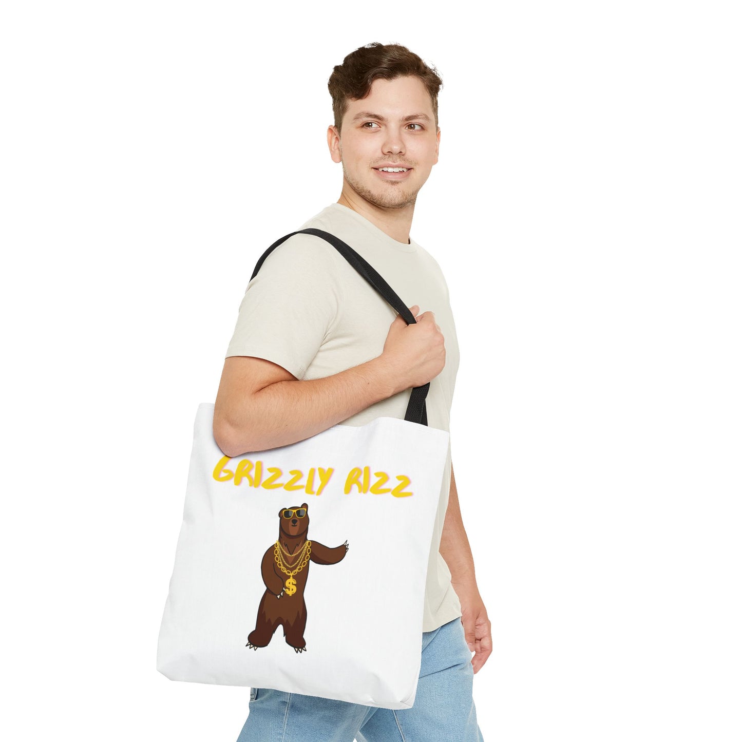 Grizzly Rizz Bear Tote Bag