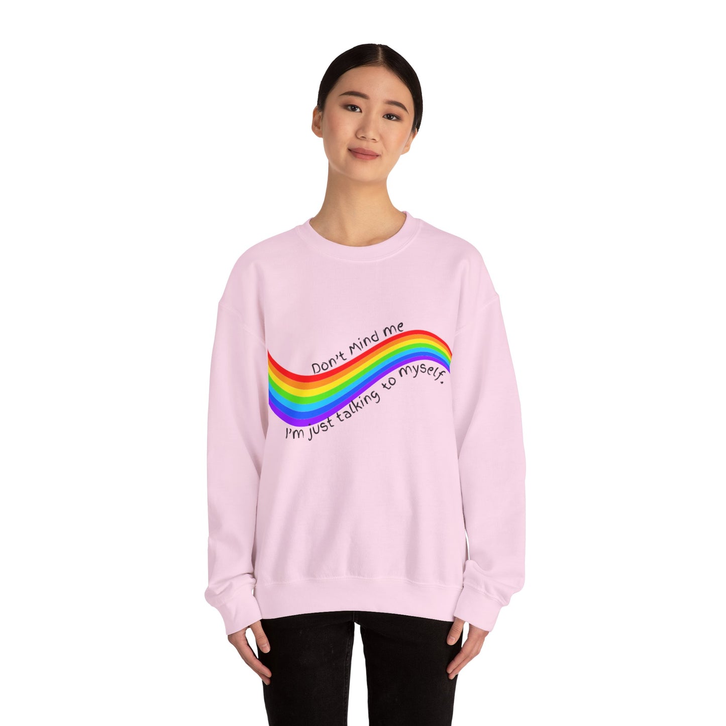 Talking to Myself Rainbow Unisex Heavy Blend™ Crewneck Sweatshirt EU