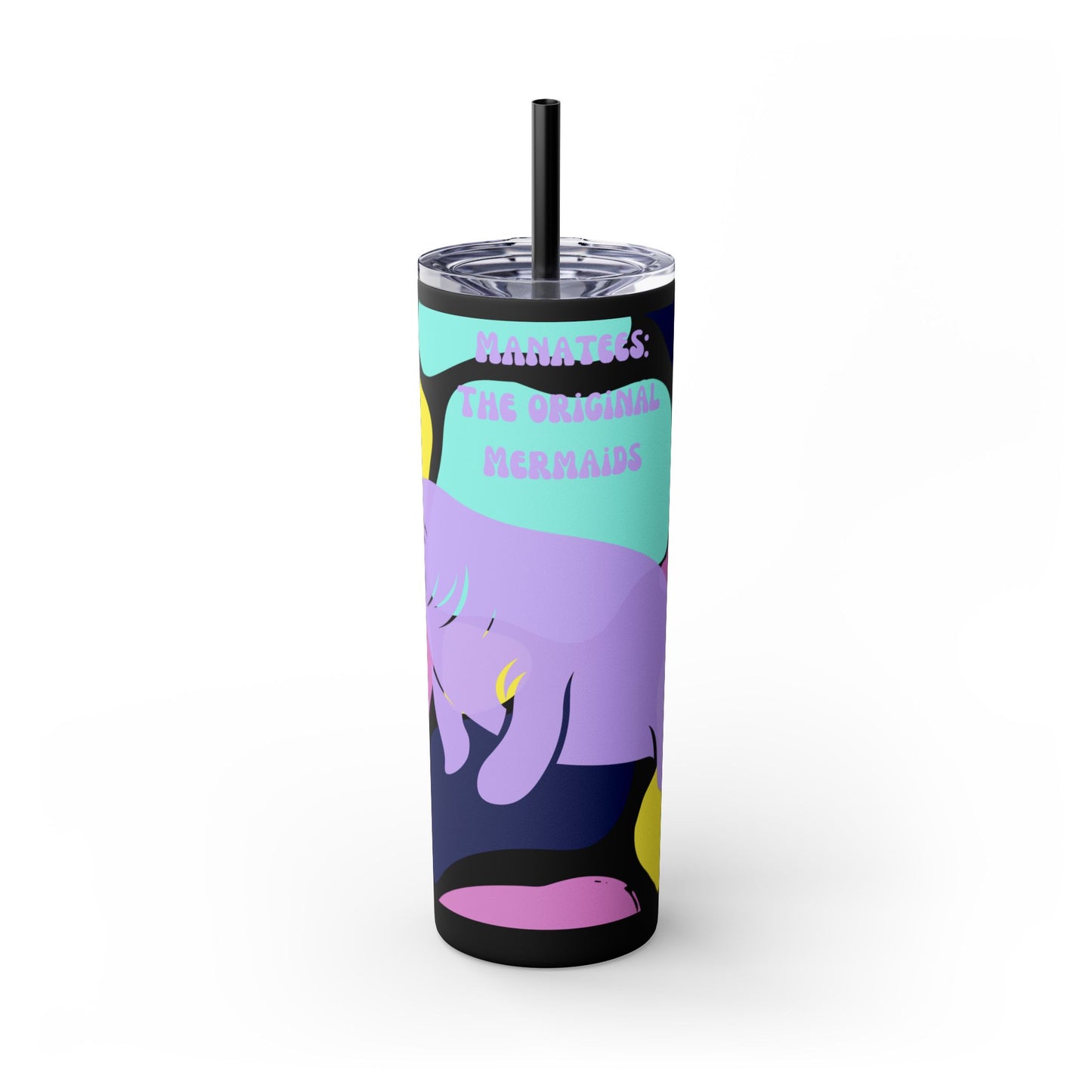 The Original Mermaid Manatee Tumbler with Straw, 20oz