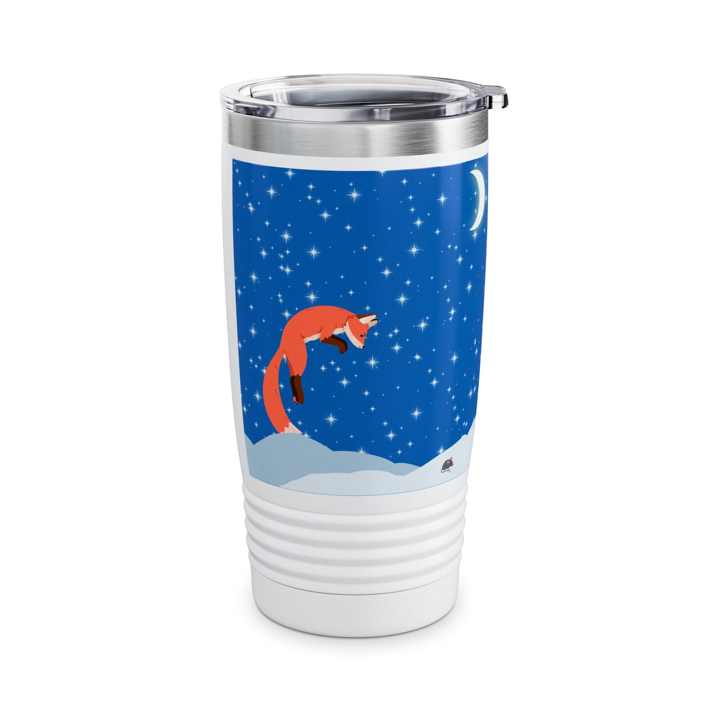 Snow Jumping Fox Ringneck Tumbler, 20oz