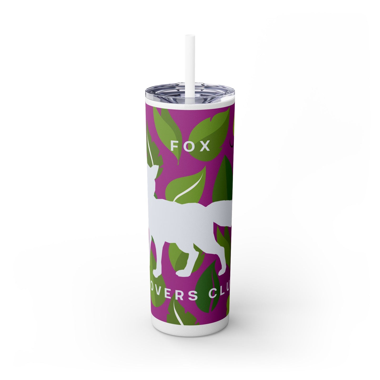 Fox Lovers Club Tumbler with Straw, 20oz