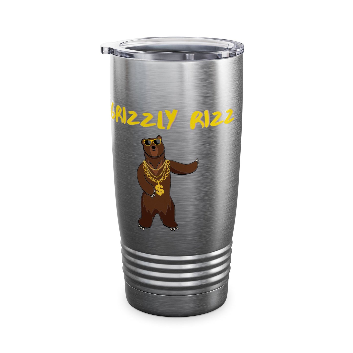 Vaso de cuello redondo con forma de oso Grizzly Rizz de 20 oz 