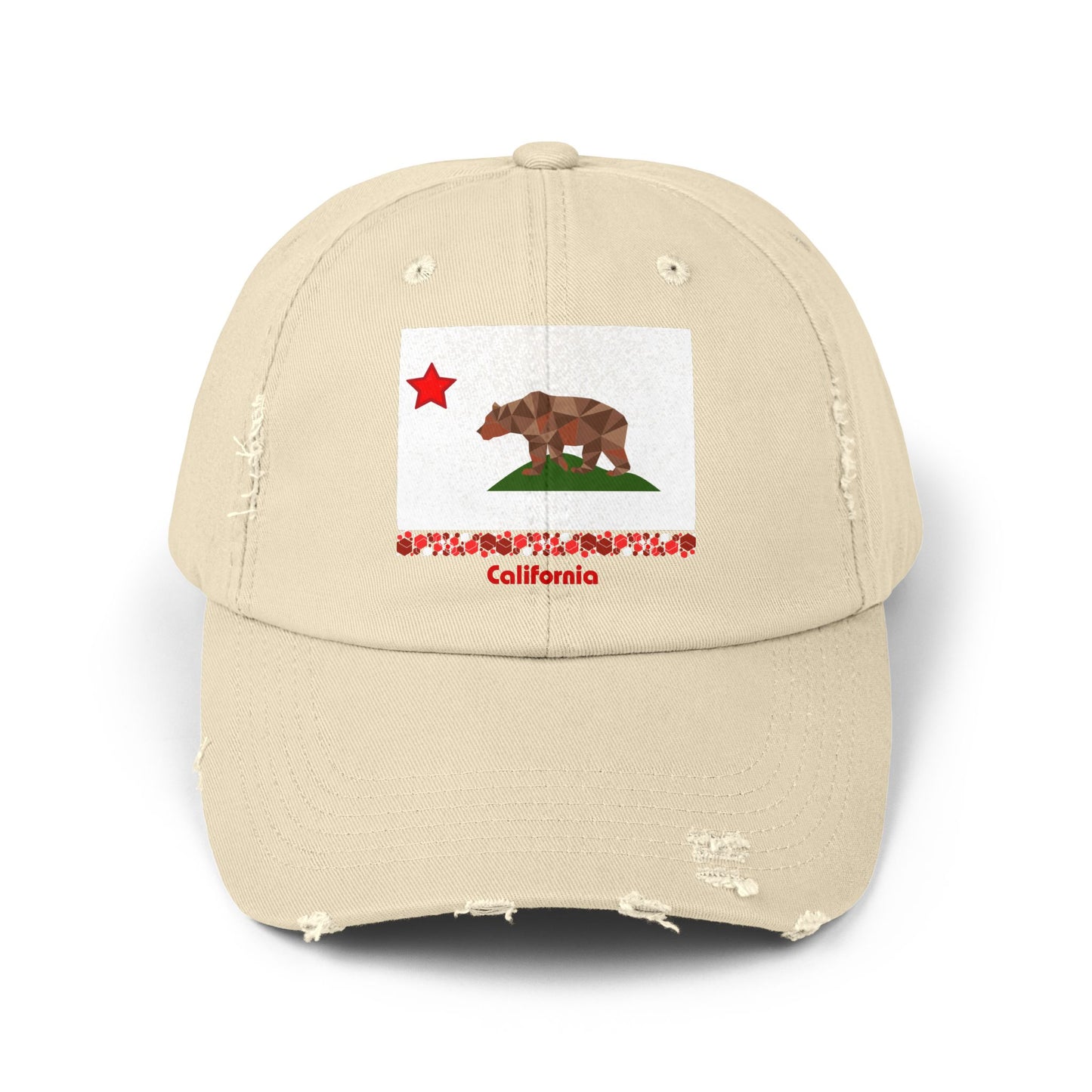 Modern California Unisex Distressed Cap