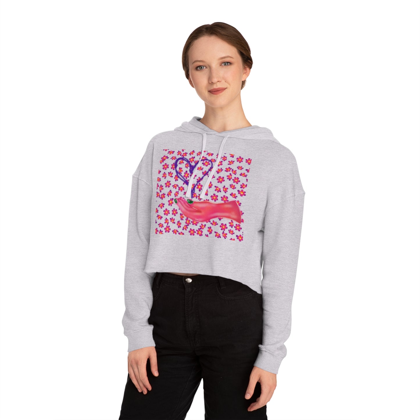 Sudadera corta con capucha para mujer My Heart