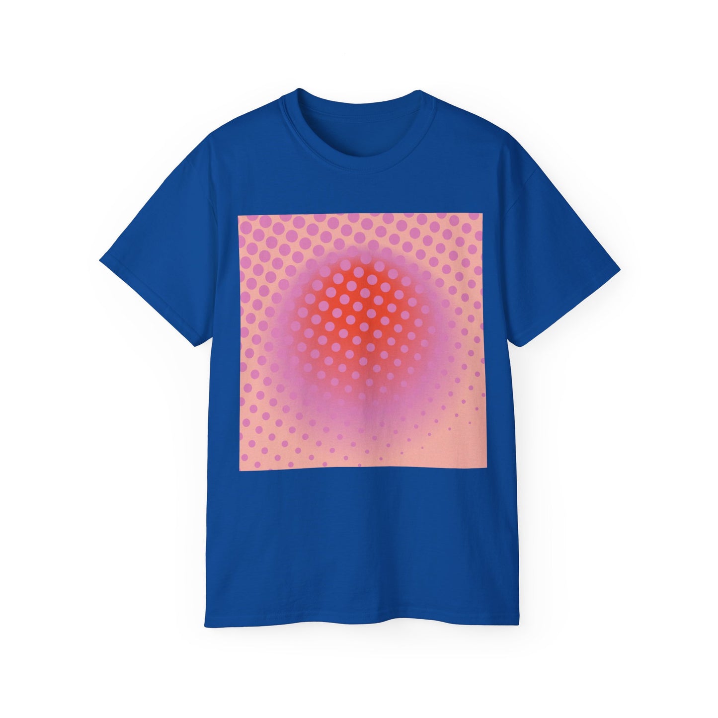 Camiseta unisex de algodón ultra fino con lunares rosas de la UE